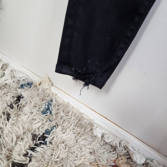 American Eagle The Dream Jean Black Curvy Hi-Rise Jegging Crop Jeans Button fly - Picture 5 of 11